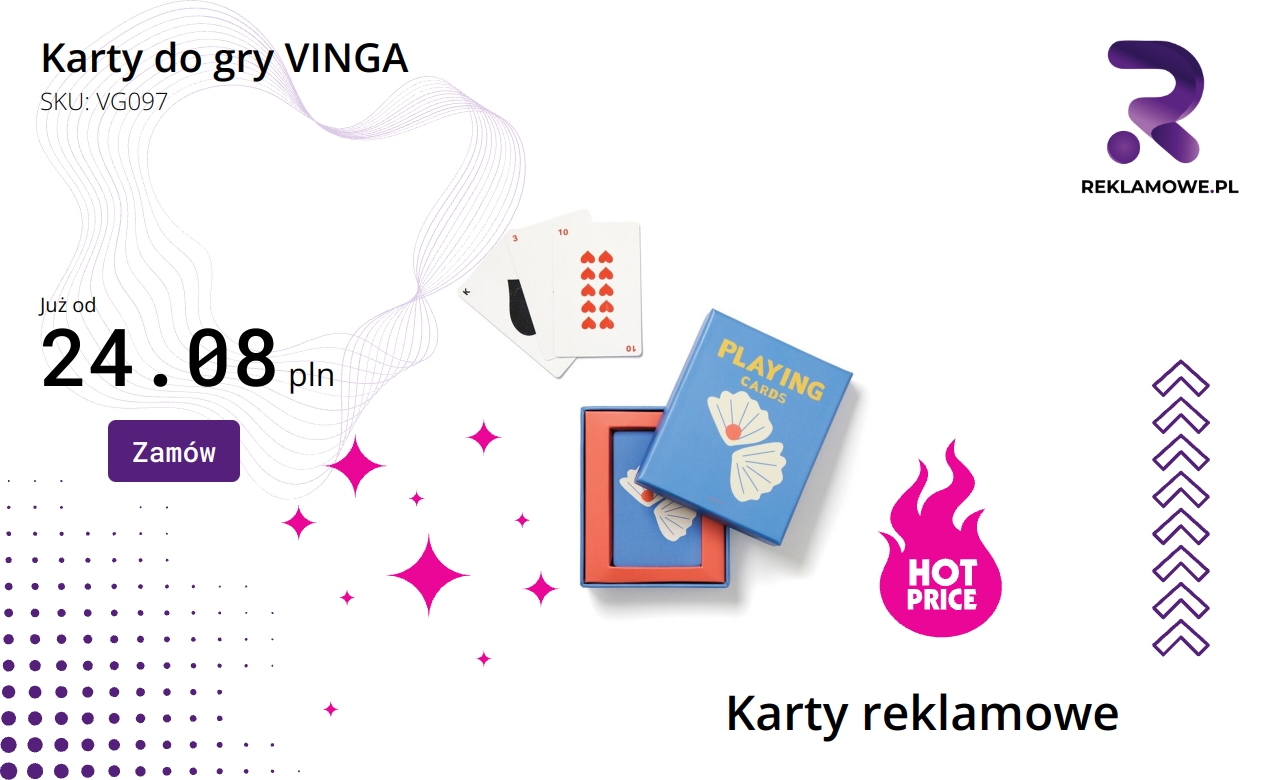 Karty do gry marki VINGA w opakowaniu