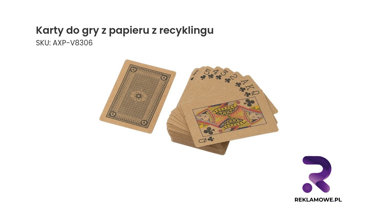 Ekologiczne karty do gry wykonane z recyklingowanego papieru