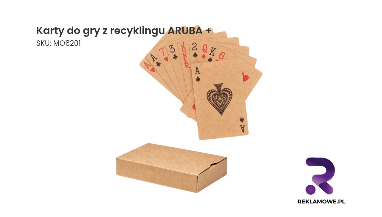 Ekologiczne karty do gry ARUBA Plus wykonane z materiałów z recyklingu