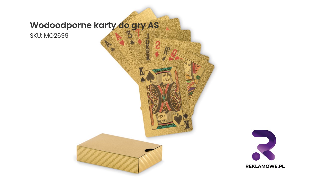 Wodoodporne karty do gry AS Zestaw wodoodpornych kart do gry z asem