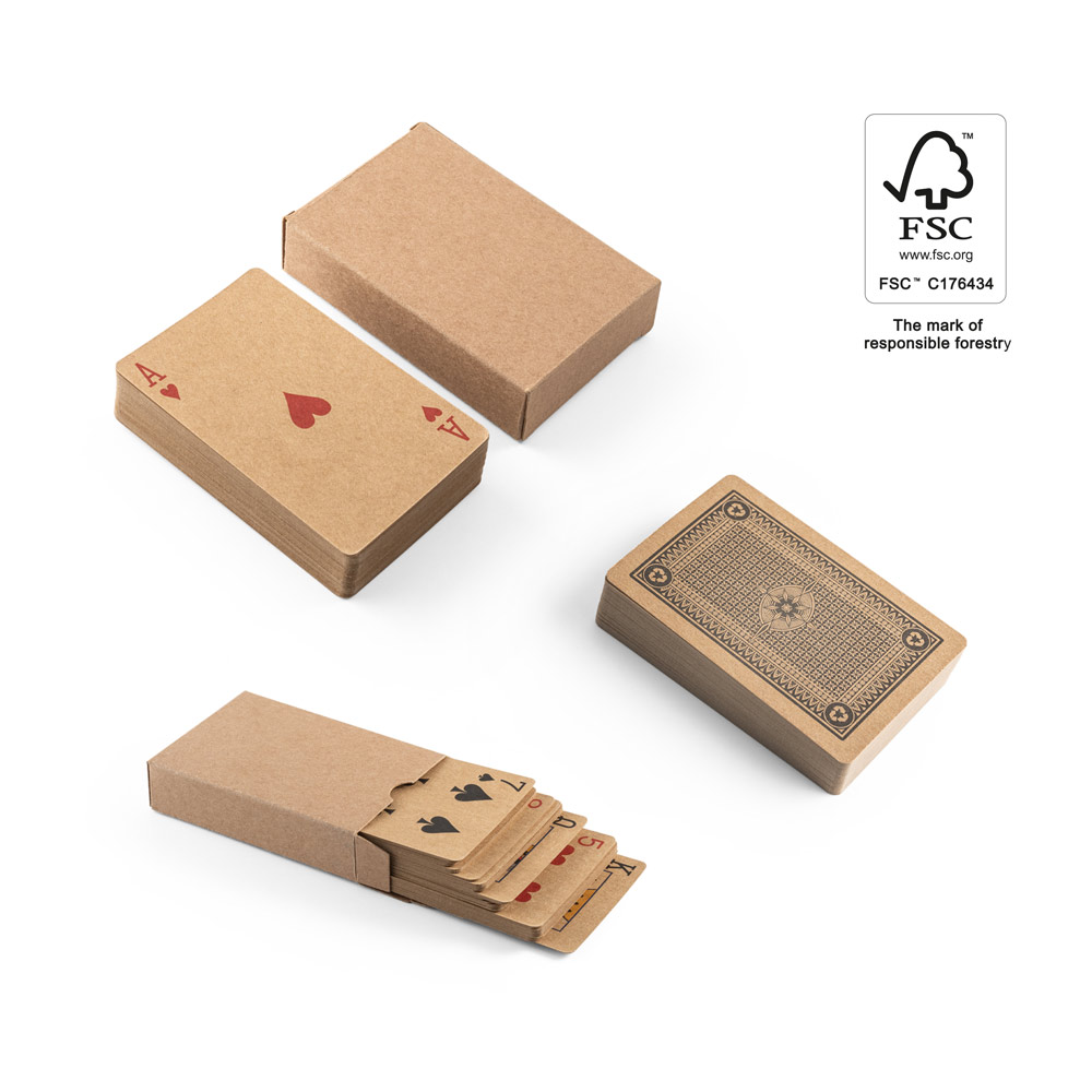 FISCHER. Talia 54 klasycznych kart z papieru kraft, z certyfikowanego materiału FSC™ i innych kontrolowanych materiałów 98149_set
