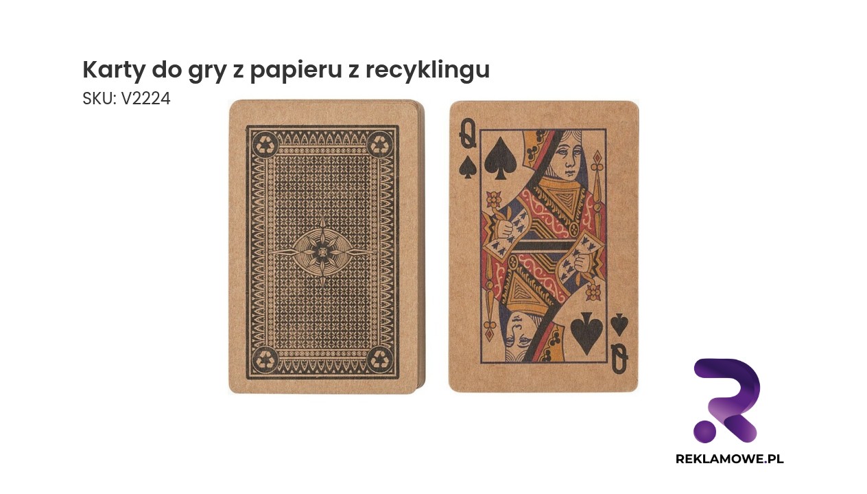 Ekologiczne karty do gry wykonane z papieru z recyklingu