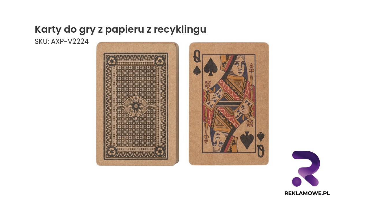 Ekologiczne karty do gry wykonane z papieru z recyklingu