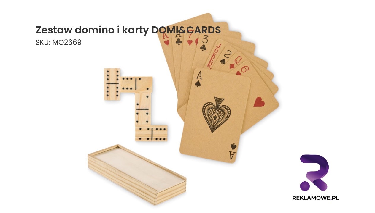 Zestaw domino i karty DOMI&CARDS - gra towarzyska dla dzieci i dorosłych